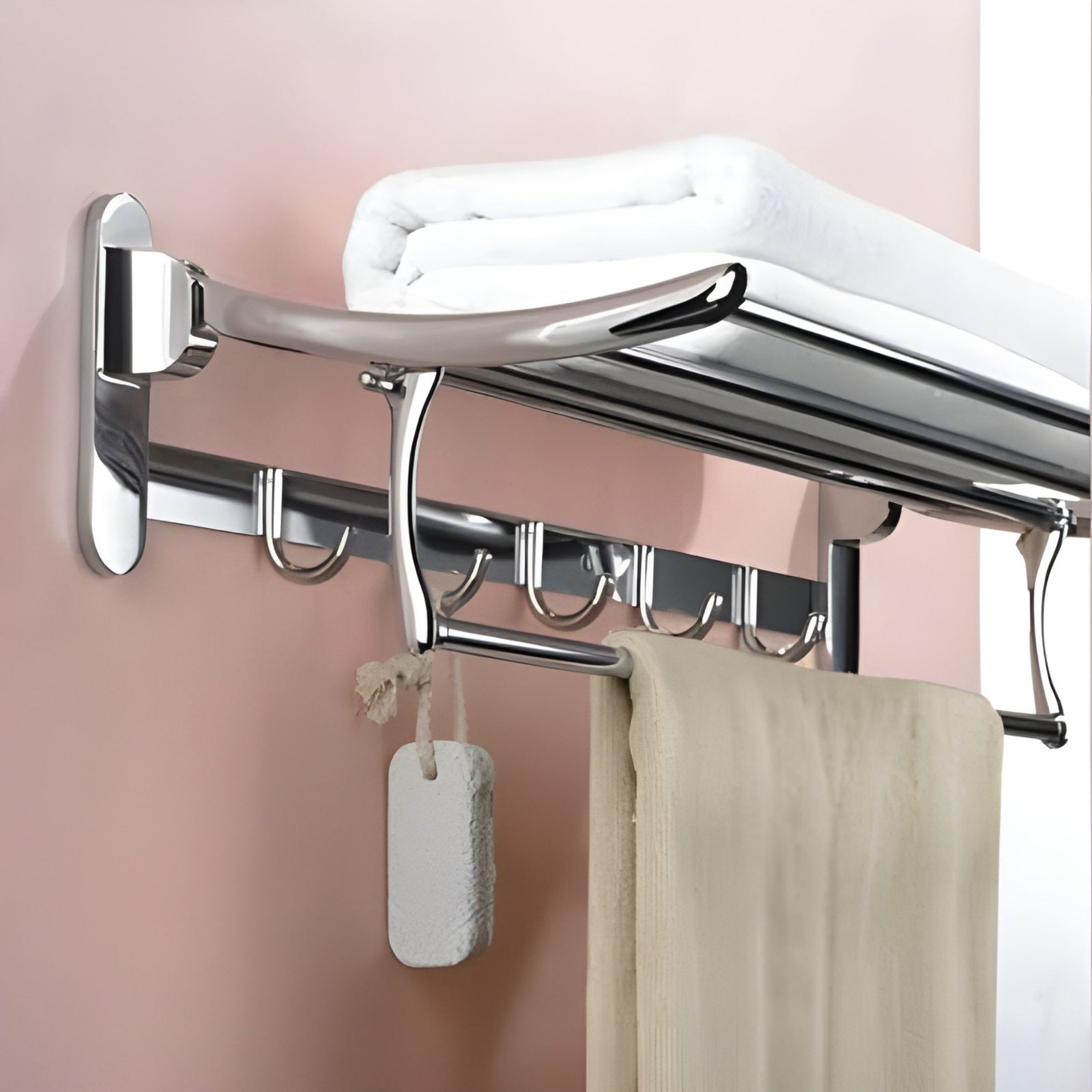 Folding Stainless Steel Towel Rack Chrome
